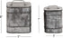 Deco 79 Decorative Canisters Set of 2, 8" & 7"H, Silver Metal Decorative Containers Keepsake Boxes