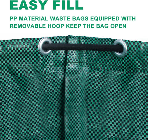 3 Packs 72 Hugeleaf Gallon Reusable Yard Waste Bags, Collapsible Leaf Bags with Reinforced Handles, Extra Large Heavy