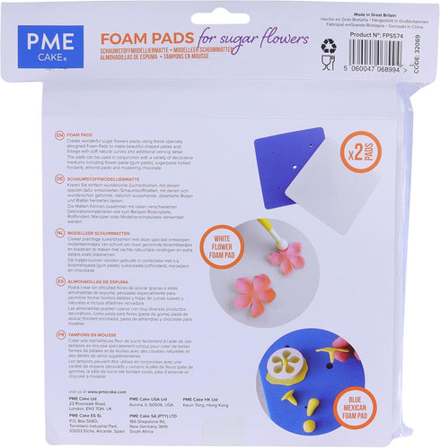 PME Mexican Foam Pads for Sugar Flowers & Gumpaste Modelling, 7.5 x 7.5-Inches