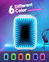 Mini Fridge, 4 Liter/6 Cans Small Refrigerator with Dimmable LED Light, AC/DC Portable Cooler for Bedroom, Office,