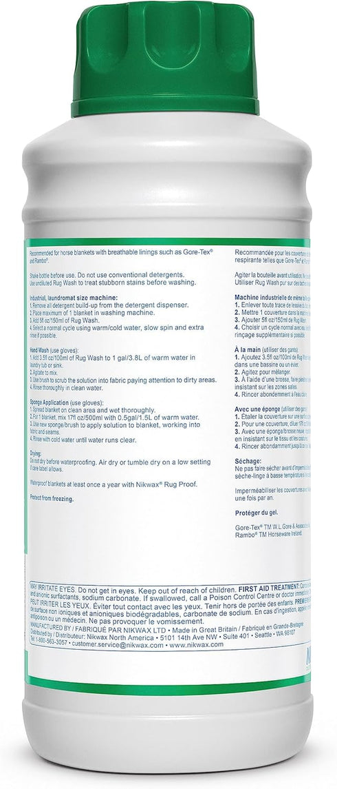 Nikwax Rug Wash, 34fl oz, Blue