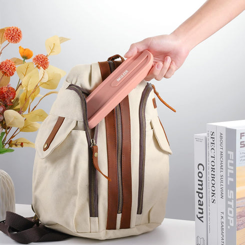 Travel Cutlery Set, 18/8 Stainless Steel Reusable Utensils with Case, Portable Silverware Lunch Box