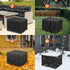 2Pcs-20 20" 18" Kovshuiwe Outdoor Patio Ottoman Cover L x W x H, Waterproof Patio Ottoman Cover, Heavy Duty Outdoor