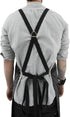 Under NY Sky Cross-Back Black Apron – Adjustable for Men, Women, Pro Barber, Tattoo, Hair Stylist, Barista, Server