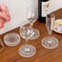 OGANAZI Set 5 of Modern Clear Coaster, Glass Coasters for Drinks, Crystal Coasters Round Cup Mat, Coffee Table Decor
