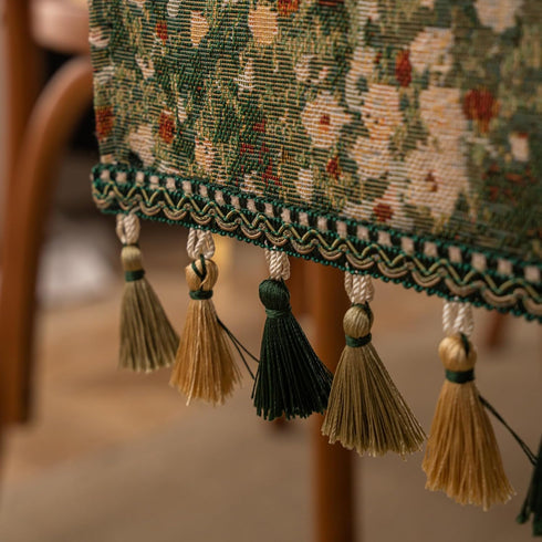 Summer 13 94 Inch Floral Spring Table Runner for Living Room Jacquard Flower Dining Table Runner with Tassels Modern