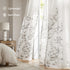 Madison Park Cecily Semi Sheer SINGLE Panel Window Curtain - 50x84", Burnout Botanical Print, Leaves Grey (Pack of 1)