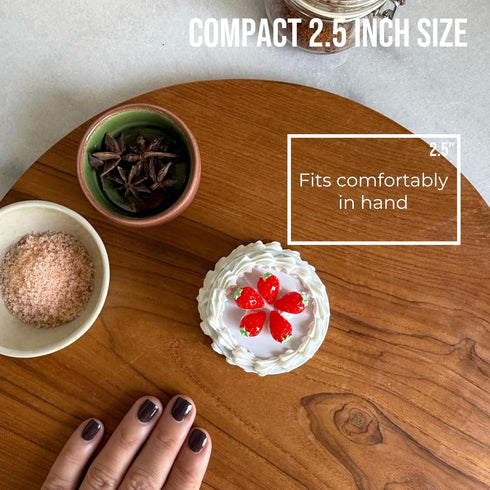 2.5-Inch Cute Spice Grinder Strawberry Cake Style for Pepper, Seasonings & Herbs Kitchen Gift