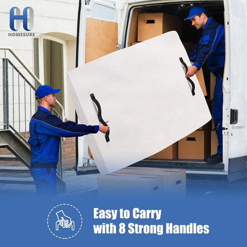 Mattress Bags for Moving and Storage with 8 Handles, Heavy Duty Cover with Strong Zipper Closure, Cali King