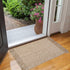 Collive Small Bathroom Rug, 2' x 3' Hand-Woven Low Profile Entryway Rug, Tan Cotton Reversible Washable Mat