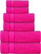 Bath Towels Set -100% Cotton - 2 Bath, 2 Hand & 2