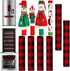 Christmas Refrigerator Door Handle Cover - Santa Snowman Kitchen Appliance Decorations for Fridge