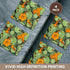 3dRose Art Nouveau Orange Nasturtium Flowers with Ladybirds, Ceramic Tile Coasters, Set of 4