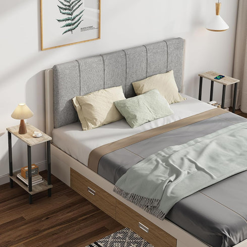 TB01BG062 TUTOTAK Small Side Table, Narrow End Table, Skinny Sofa Table, Slim Nightstand, Couch Table, Living Room, Bed