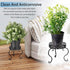 OwnMy Metal Round Plant Stand Indoor Outdoor Iron Flower Pot Holder, Heavy Duty Plant Stand Display Potted Rack