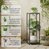 34" 2-Tier Tall Plant Stand Indoor, Modern Plant Shelf, Corner Flower Pot Holder Organizer for Living Room Balcony