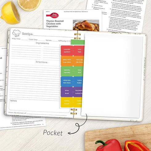 LuBudingJoy Blank Recipe Notebook: Full Page Spiral Hardcover, Holds 140 Recipes (Wood Color)