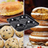 Muffin Top Pan Non Stick, 4 Cavity Baking Moon Pie Whoopie Pie, 4 Inch Yorkshire Pudding Pan for Oven