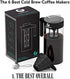 Coffee Gator Cold Brew Coffee Maker, 47 oz Iced Tea & Cold Brew Pitcher with Glass Carafe & Filter