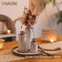 12 Inch Counter Hanobe Decorative Coffee Table Tray: Round Wood Trays for Boho Home Decor Rustic Farmhouse Centerpiece