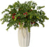 Kunjocy 40PCS Christmas Artificial Pine Branches Frosted Berry Stems Fake Evergreen Norfolk Cypress