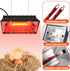 POMINEL Heat Lamp for Chickens Chicks, Chicken Coop Heater with Adjustable Temp Hanging Height for Winter