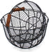 Country Set 2. CVHOMEDECO. Metal Wire Egg Baskets Wire Fruit Baskets with Wooden Handle Vintage Style Storage Baskets.