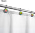 Sunlit Luxury Design Glitter Round Colorful Diamond Crystal Gem Bling Shower Curtain Hooks - Rust Proof Metal