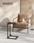 VASAGLE C-Shaped End Table, Small Side Table for Couch, Sofa Table with Metal Frame for Living Room, Bedroom, Bedside