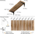 17"x 4.5" Set 8 Wallniture Arras Floating Shelves for Wall, Rustic Bookshelf for Living Room Decor, Home Office