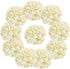 10PCS Silk Hydrangea Heads with Stems, Artificial Flowers for Wedding Party Home Decor, Champagne