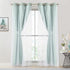 80% 84 inch Grommet 37"Wx84"Lx2 Bujasso Aqua Blackout Curtains with Sheer Overlay Mix and Match Double Layer Thermal