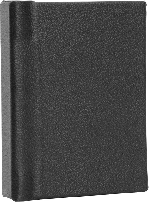 Neil Enterprises Inc. Black Leather Self-Stick Photo Album, 2.5" x 3.5", Holds 10 Photos