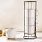 GBhome 12OZ Stackable Coffee Mugs with Stand, Ceramic Coffee Mugs with Texture