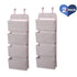 Delta Children 4 Pocket Over The Door Hanging Organizer, 2 Pack, Easy Storage Solution, Pink