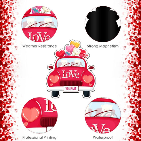 12 Pieces Valentine s Day Refrigerator Magnets, Decorative Stickers for Love Heart, Cupid, Locker - Red Lips