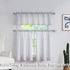 Boho Rustic Striped Sheer Tiers Curtains, 27 Inch x 24 Inch, White/Blue for Living Room, Bedroom, Kitchen, Patio, Villa