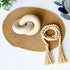 Wood Coffee Table Decor for Living Room, Hand Carved Chain Link Decoration,