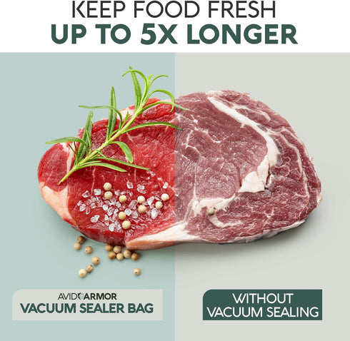 Avid Armor Vacuum Sealer Bags, Non-BPA Freezer Bags for Food Storage, Freezing, and Sous Vide Cooking, 150 Bags Combo