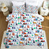 Set Set 1 1 Cartoon Truck Comforter Twin: Construction Bedding for Boys Kids Children Bedroom Dorm White Cute Cars