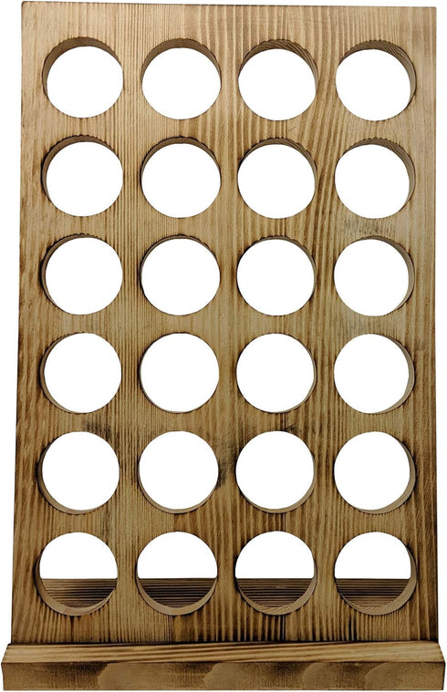 Gianna's Home Rustic Farmhouse Country Distressed Wood Coffee Pod Holder for K-Cups, 24 Capacity (Torched Wood)