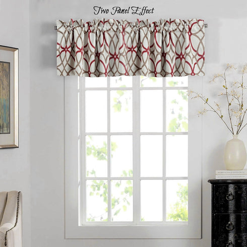 H.VERSAILTEX Blackout Curtain Valances - Thermal Insulated Window Valances for Kitchen/Bathroom, 52x18 inch, Geo
