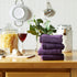 DII Basic Terry Collection Waffle Dishtowel Set, Solid Eggplant, 15x26, 4 Piece