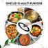 Universal Pot Lid with Heat Resistant Silicone Rim and Tempered Glass, Fits 6.5", 7", 8" Diameter Pans and Skillets