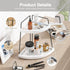 Countertop, 2Tier Counter, Forbena Corner Bathroom Organizer Sink Corner Shelf Stand for Kitchen Modern Coffee Bar