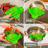 Kitchen Gizmo Snap N' Strain Clip On Strainer for Pots - Collapsible Silicone Pasta Strainer, Green