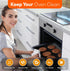 Oven Liners for Electric Gas Oven, 4 Pack Large Heavy Duty Nonstick Teflon Range Mat 17"x 25" - Easy to Clean Stove