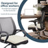 BUYUE Good Support Office Chair Cushion, Luxury Jacquard with Anti-Skid Silicone Seat Cushion Padded for Computer Desk Kitchen Chair (1 Count, Beige) by BUYUE