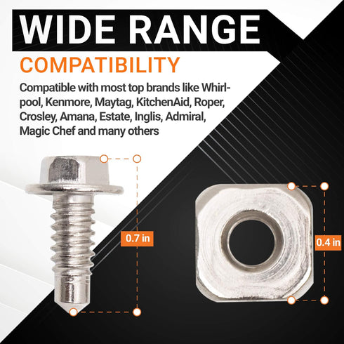 BlueStars Ultra Durable 279393 Dryer Terminal Block Screw Kit, Exact Fit for Whirlpool Kenmore Dryers, Pack of 3