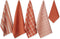 DII Assorted Woven Kitchen Set, 5 Piece - Dishtowel 18x28, Dishcloth 13x13, Spice